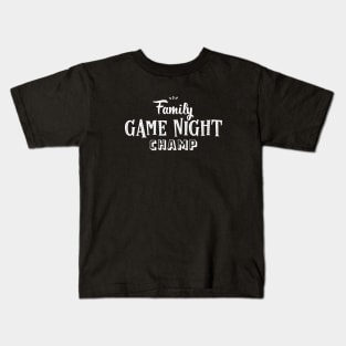 Family Game Night Champ Board Games and Meeples Addict Kids T-Shirt